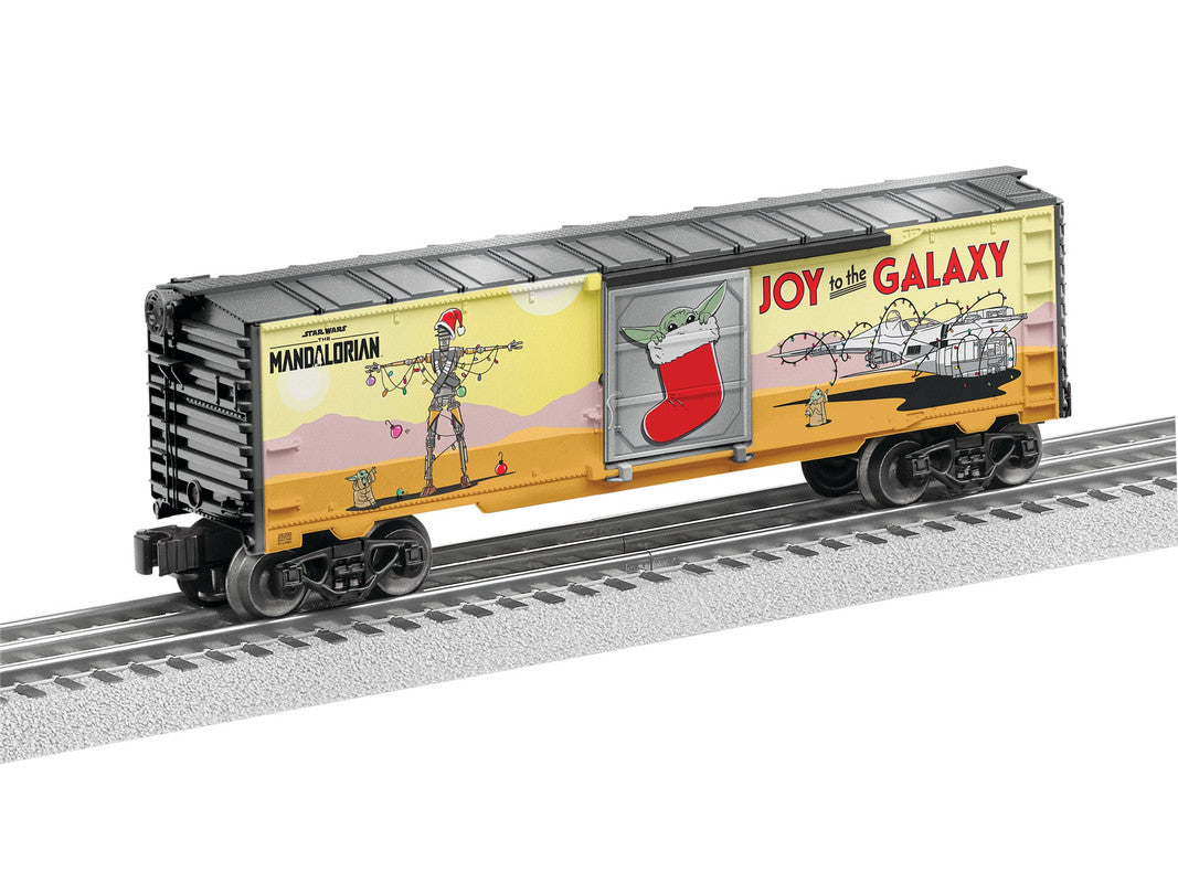 Lionel 2528290 O Star Wars The Mandalorian Grogu Christmas Boxcar