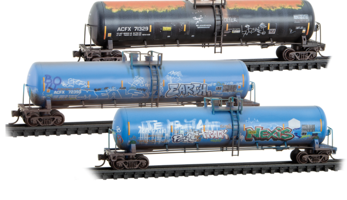 Micro-Trains 98305101 N 56' General Service Tank Cars Weathered ACFX (Pack of 3)