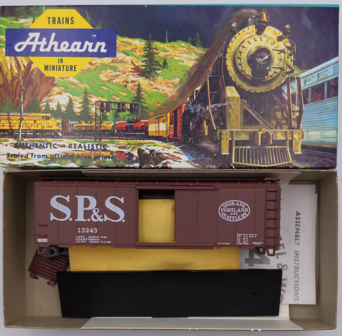 Athearn 3-1014 HO S.P.&S. English Boxcar Kit
