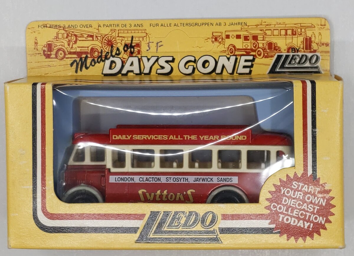Lledo Sutton's Days-Gone Diecast 1:64 London Bus "Sutton's