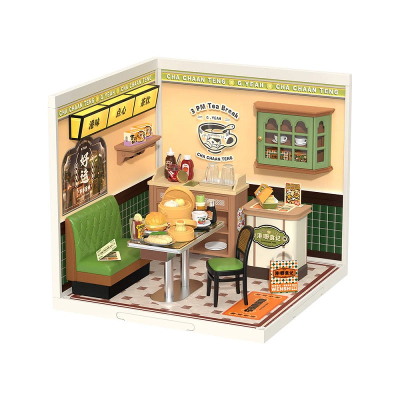 Robotime DW021 Rolife Hong Kong Bites Cafe DIY Miniature House