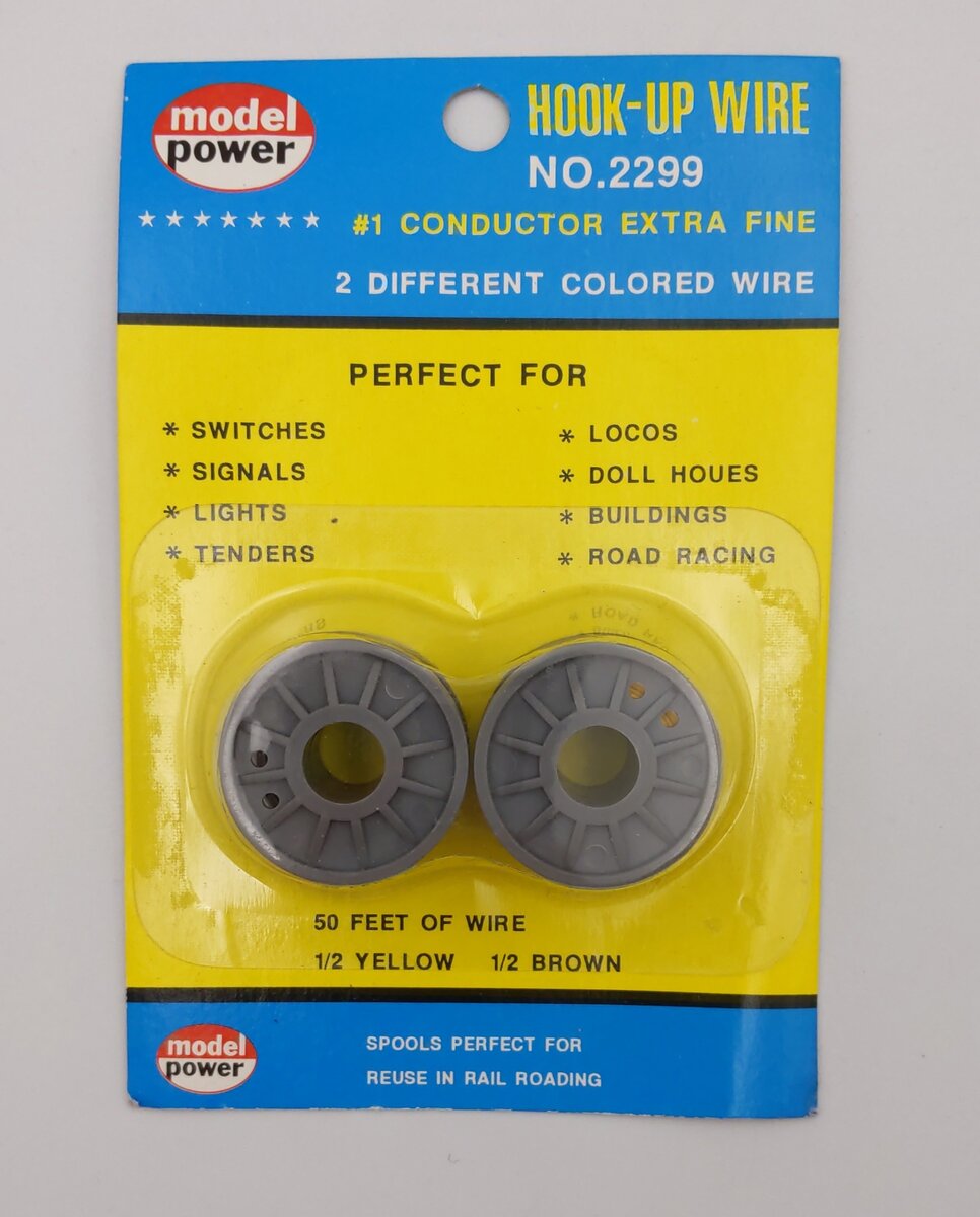 Model Power 2299 2 Conductor Extra Fine Yellow and Brown Wire