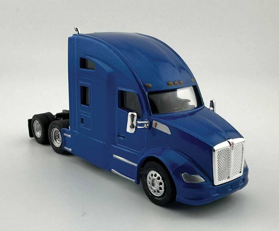 HO Logistics Replicas 68006 HO Met Blue Kenworth T-680 Sleeper-Cab Semi Tractor