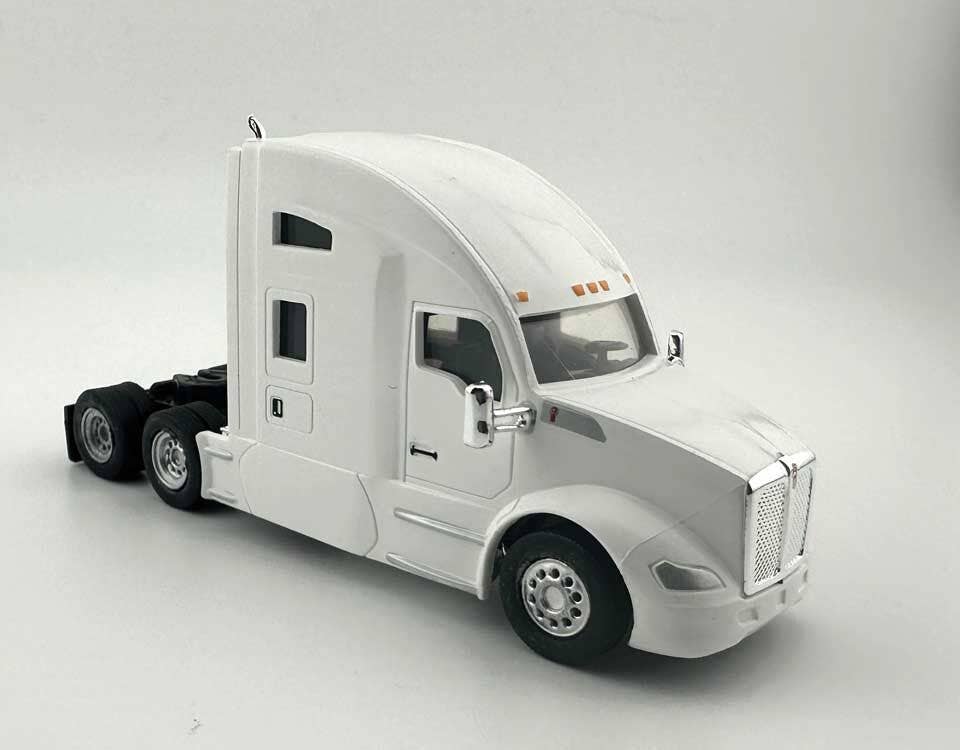HO Logistics Replicas 68007 HO White Kenworth T-680 Sleeper-Cab Semi Tractor