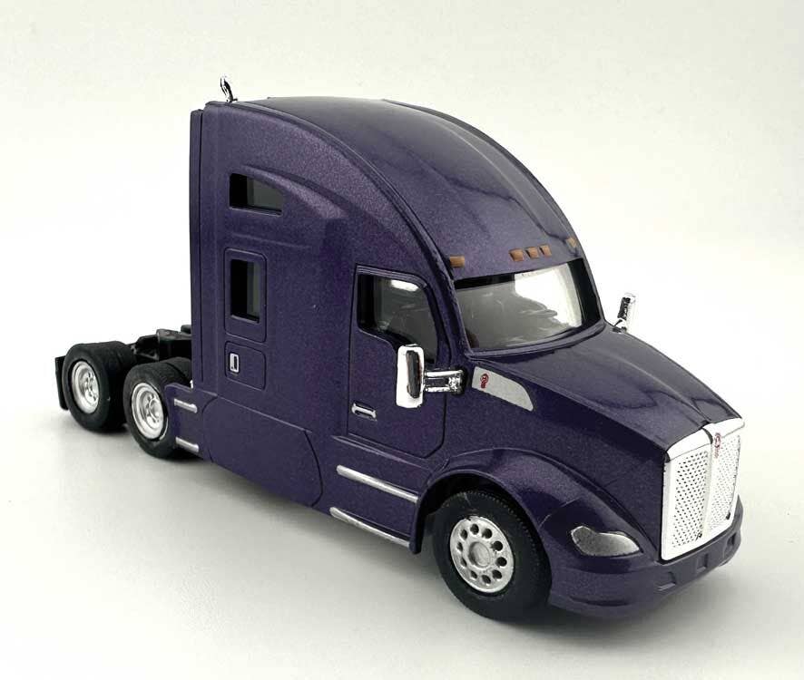 HO Logistics Replicas 68003 HO Purple Kenworth T-680 Sleeper-Cab Semi Tractor
