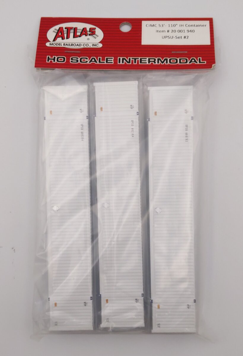 Atlas 20-001-940 HO 53'-110" IH Container UPSU 3-Pck