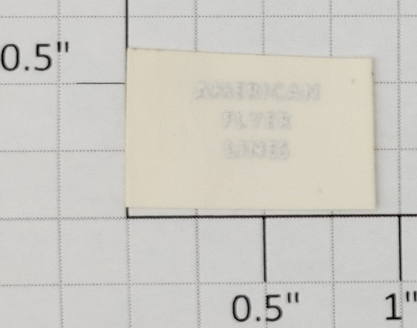 American Flyer 500-20 Silver Lettering "American Flyer Lines" Sticker Decal