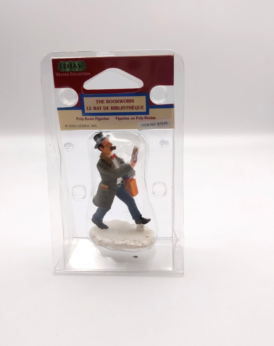 Lemax 97528 HO "The Bookworm" Poly-Resin Figure