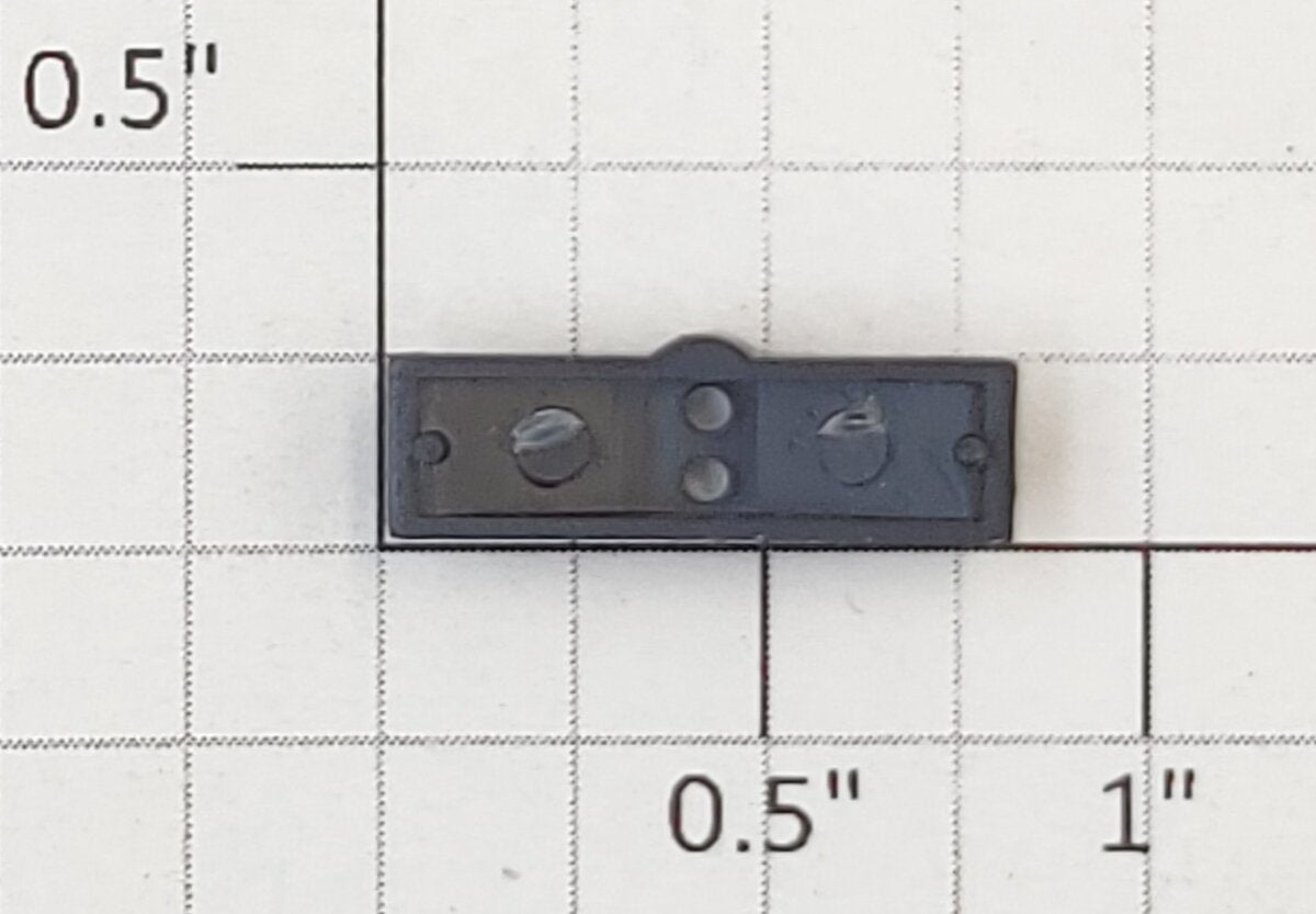 Athearn 93453 HO Scale Black Plastic Blank Number Board