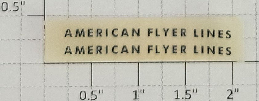 American Flyer TRS0842 Handcar Black Lettering Dry Transfer Decal Set #740