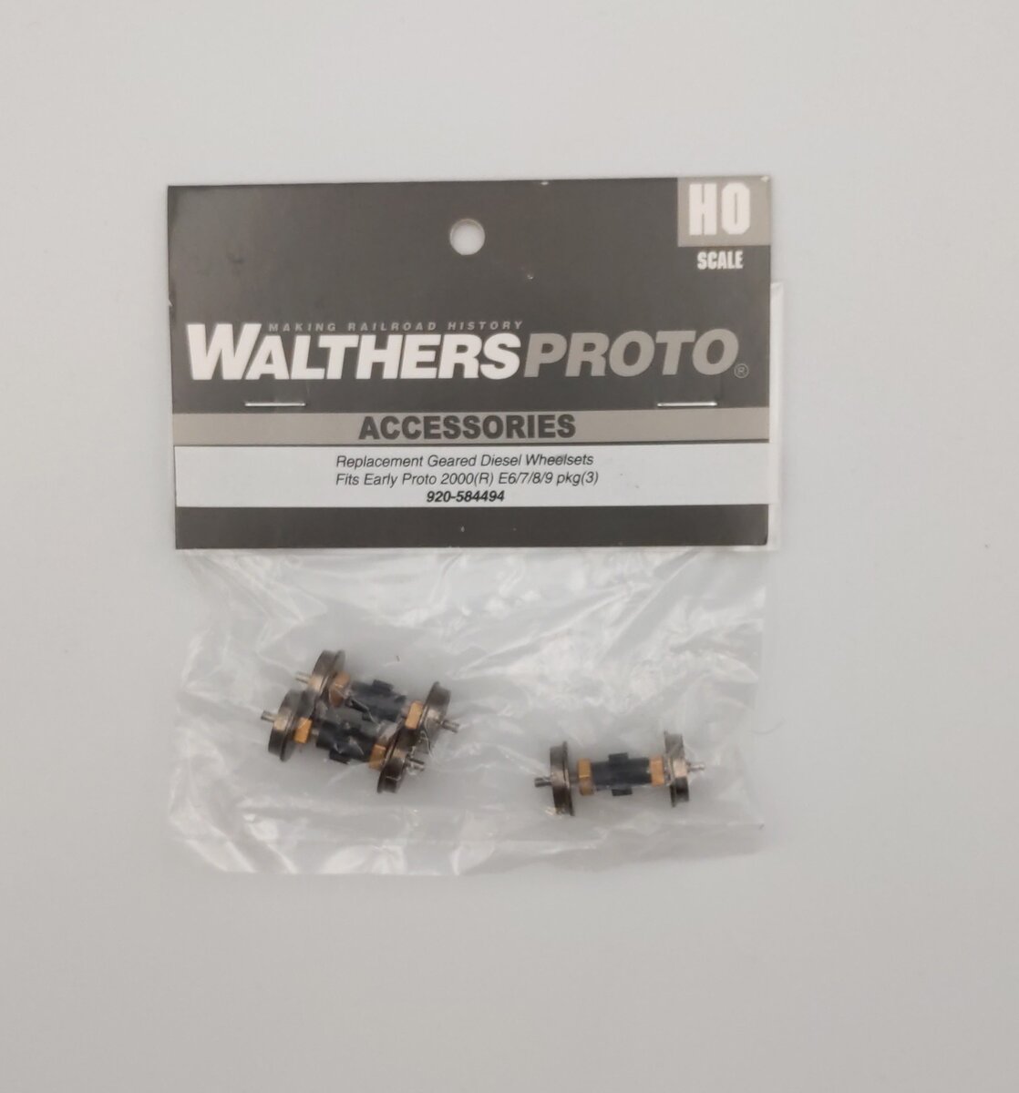 Walthers 920-584494 HO Replacement Geared Diesel Wheelsets
