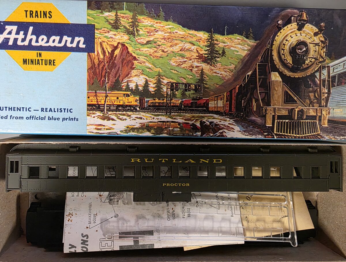 Athearn 5638 HO Bev-Bel Corp. Rutland "Proctor" Passenger Car Kit