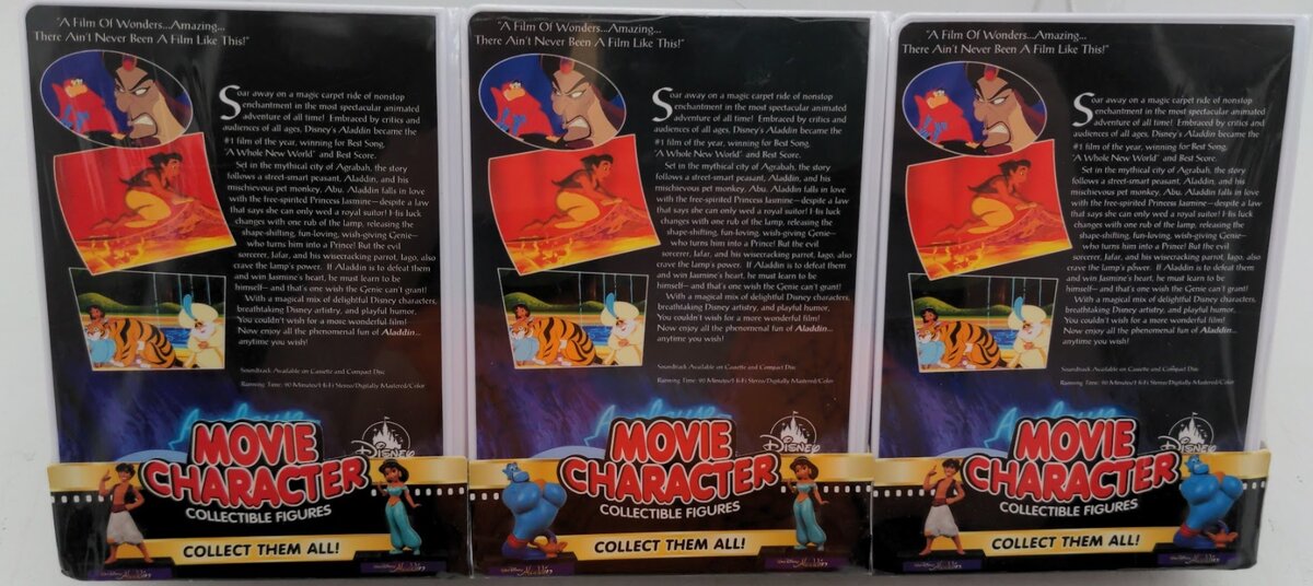 Disney 50319 Movie Character Figures Aladdin Jasmine & Genie (Pack of 3)