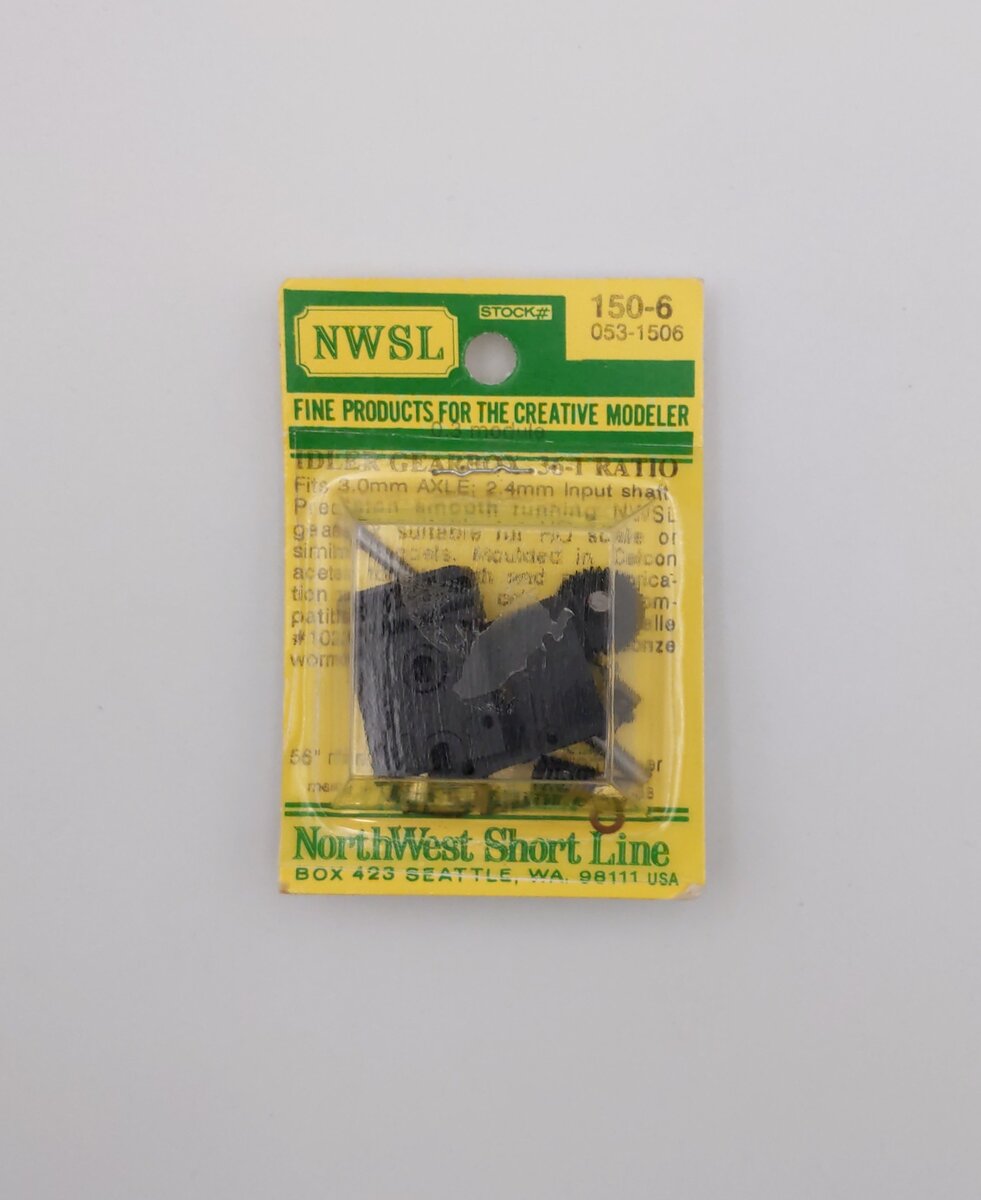 NWSL 150-6 HO Scale 3mm Axle Idler 35-1 Gearbox Ratio Kit