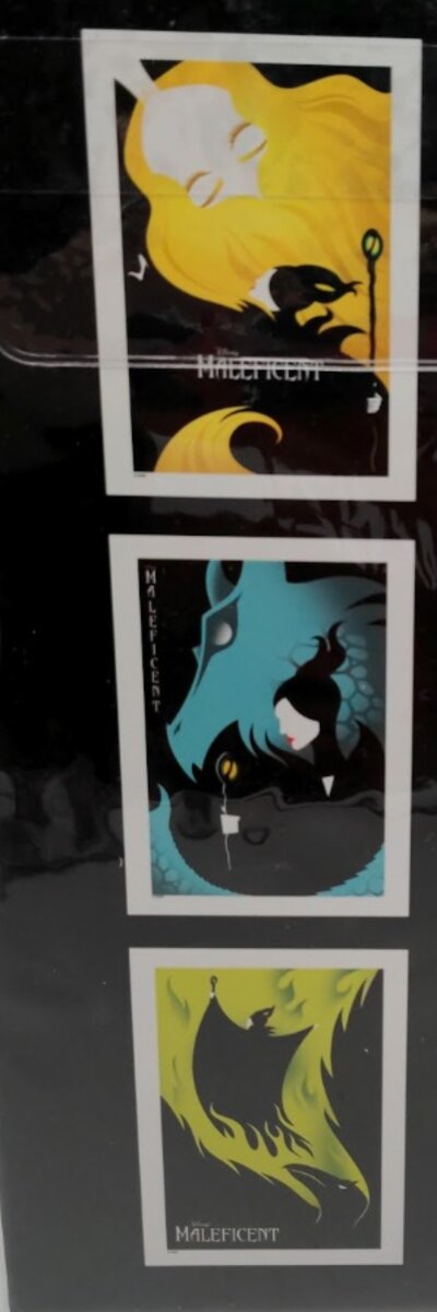 Disney 4226 Maleficent Lithograph Set Limited Edition (Pack of 3)