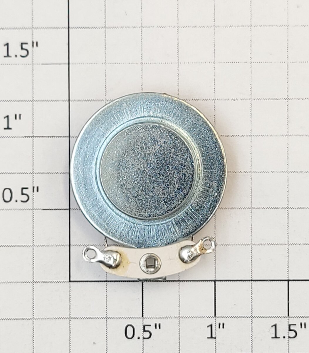 Digi-key 433-1175-ND "Exciter" 1Watt, 4 Ohm, 27mm x 12.3mm Speaker