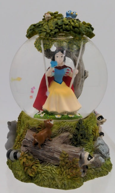 Disney 55128 Mini Snow White on Swing with Animals Snow Globe 3"