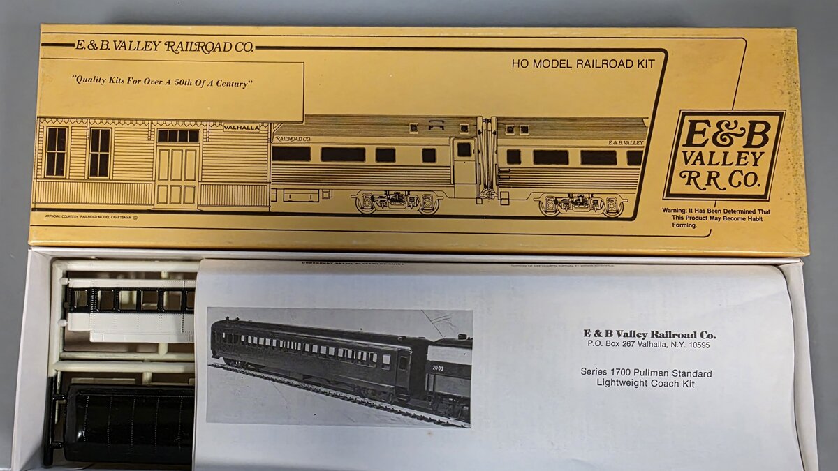 E&B Valley 018-1724 HO Pullman Standard Lightweight Coach Building Kit