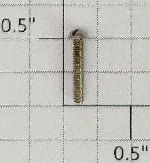 Acme 2-56 x 1/2" Nickel Round Head Slotted Machine Screw