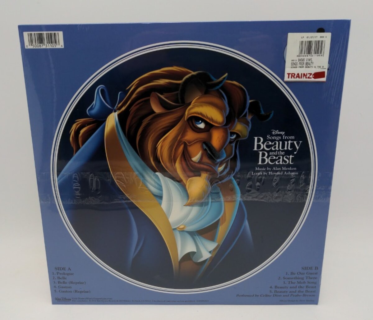 Disney 1056 Songs From Beauty and the Beast LP Vinyl Picture Disc