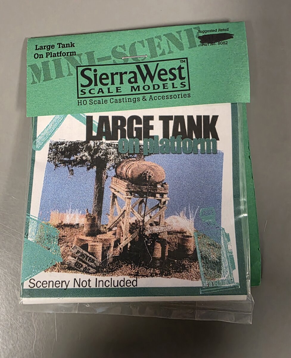 Sierra West 8082 HO Large Tank on Platform Building Kit