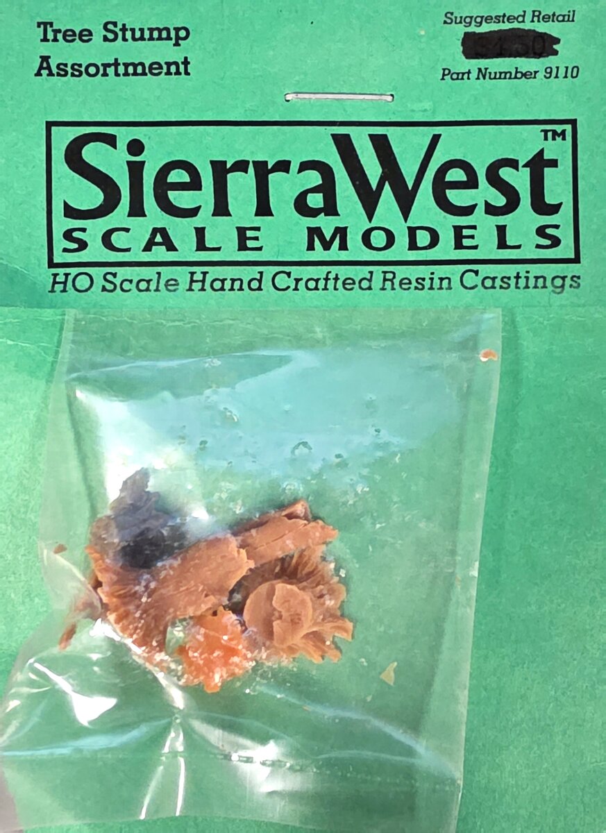 Sierra West 9110 HO Tree Stump Assortment Resin Casting
