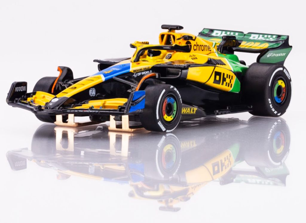 AFX 22120 HO Yellow/Green MCLaren MCL38 F1 #4 Senna Monaco 2024 Slot Car