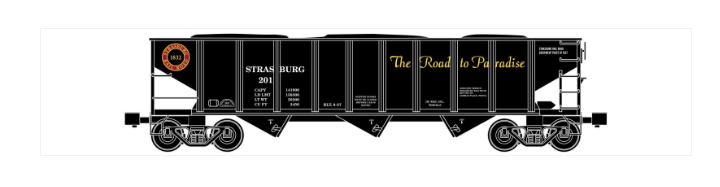RMT 6629940 O STRASBURG 3 Bay Hopper Car