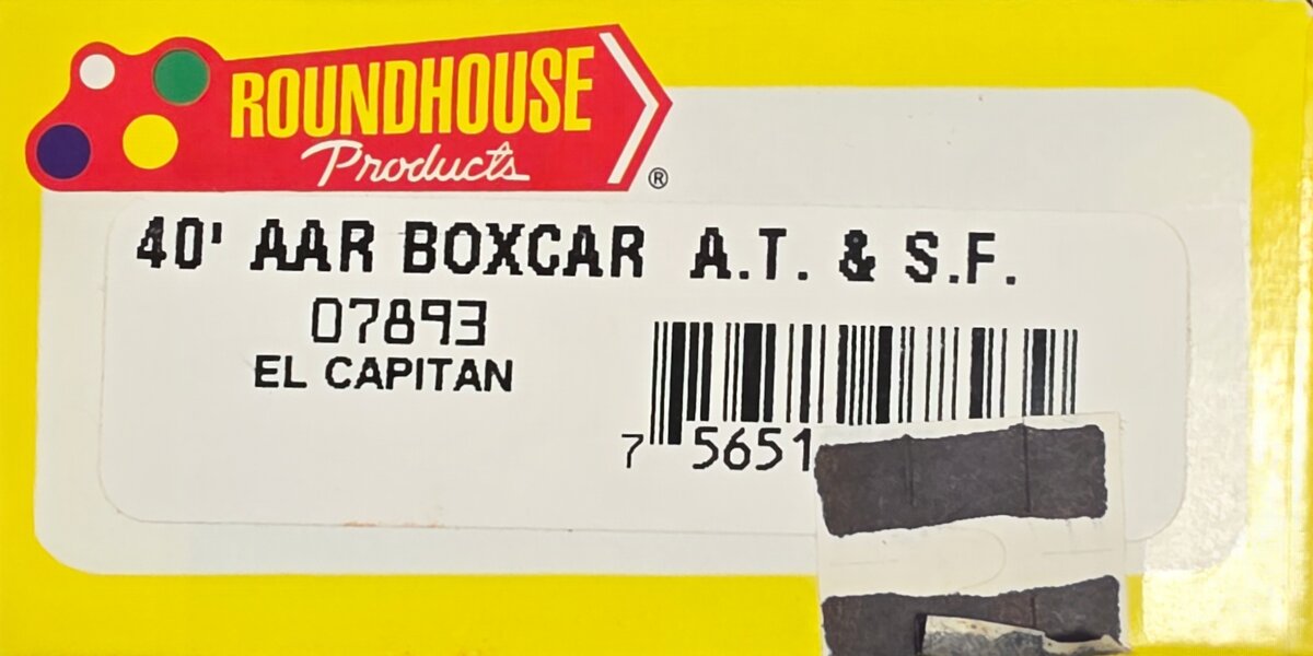 Roundhouse 07893 HO El Captain 40' AAR Boxcar A.T. & S.F. Model Kit