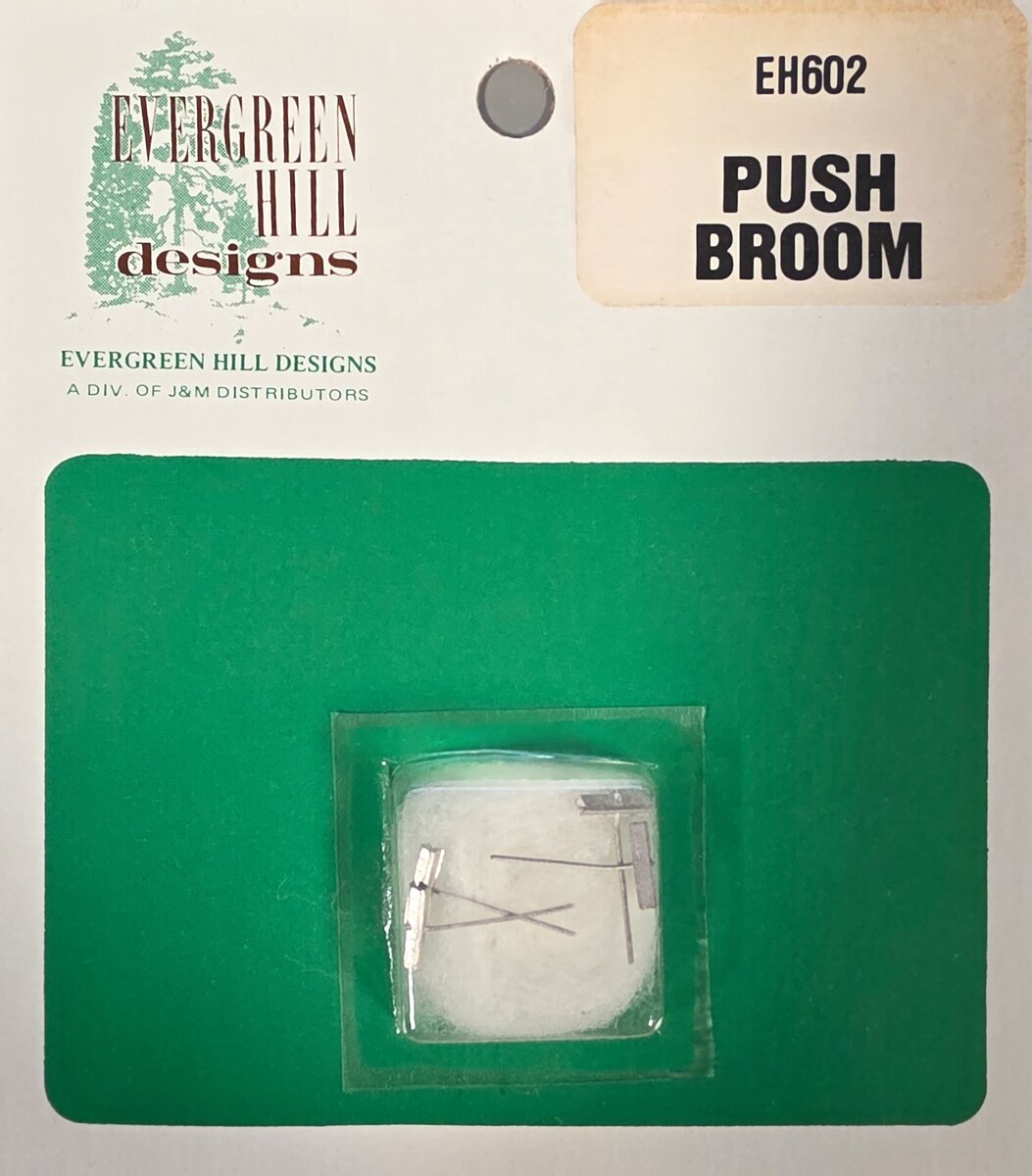 Evergreen Hill 602 HO Push Broom (Pack of 4)