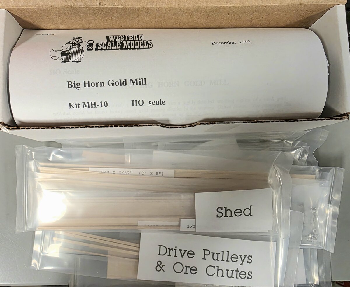 Western Scale Models MH-10 HO Big Horn Gold Mill Building Kit