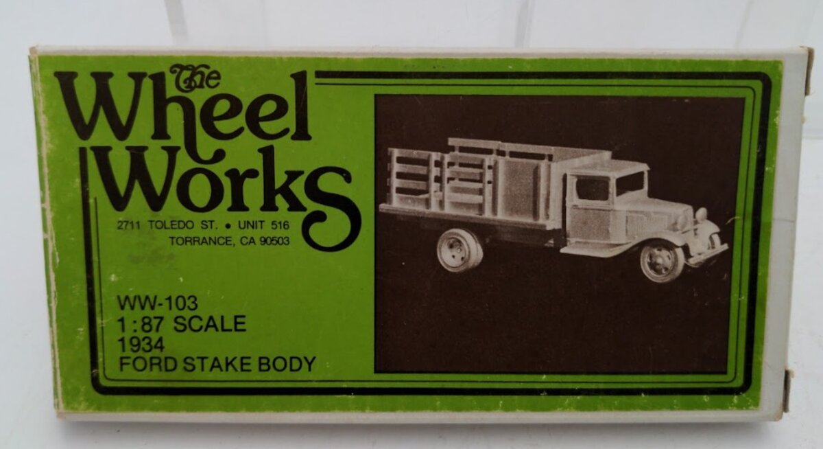 Wheel Works WW-103 HO Scale 1934 Ford Stake Body Truck Kit