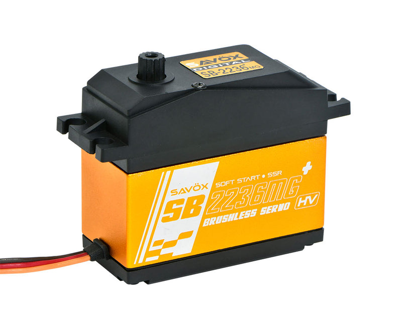 Savox SB2236MGP 1:5 0.13sec / 555oz @ 7.4V High Voltage Brushless Digital Servo,