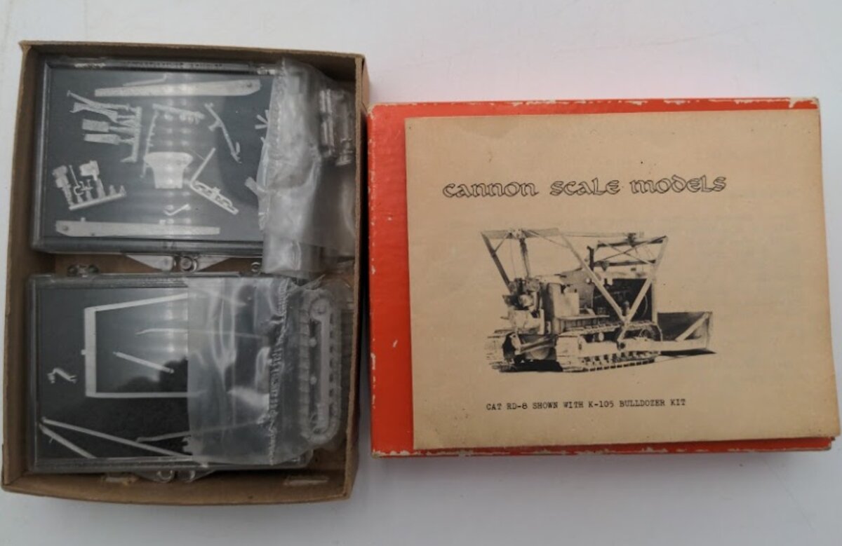 Cannon K-104 HO Scale Caterpillar RD-8 Bulldozer Pewter Kit