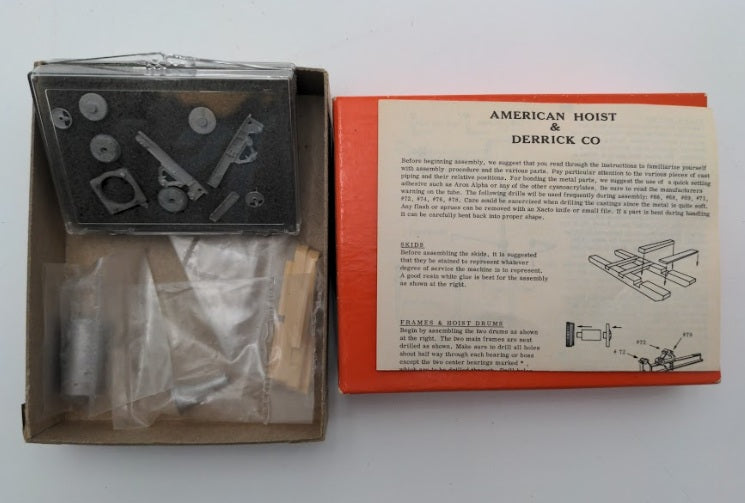 Cannon K-103 HO Scale American Hoist & Derrick Co Engine Unpainted Metal Kit