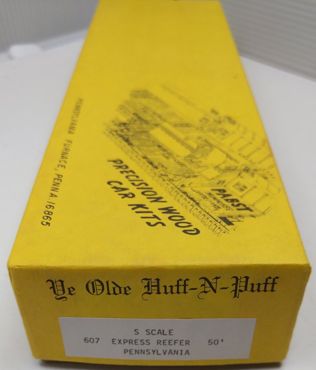 Ye Olde Huff N Puff 607 S Scale 50' Express Reefer Pennsylvania Wood Car Kit