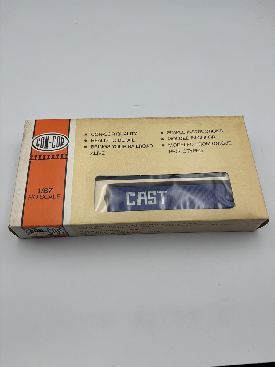 Con-Cor 0004-008304 HO SCALE CON-COR "CAST" 40'FT PIGGYBACK/SEA RIBBED LOT OF 3