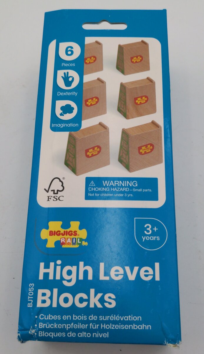 Big Jig Rails #BJT053 Wooden High Level Blocks Red