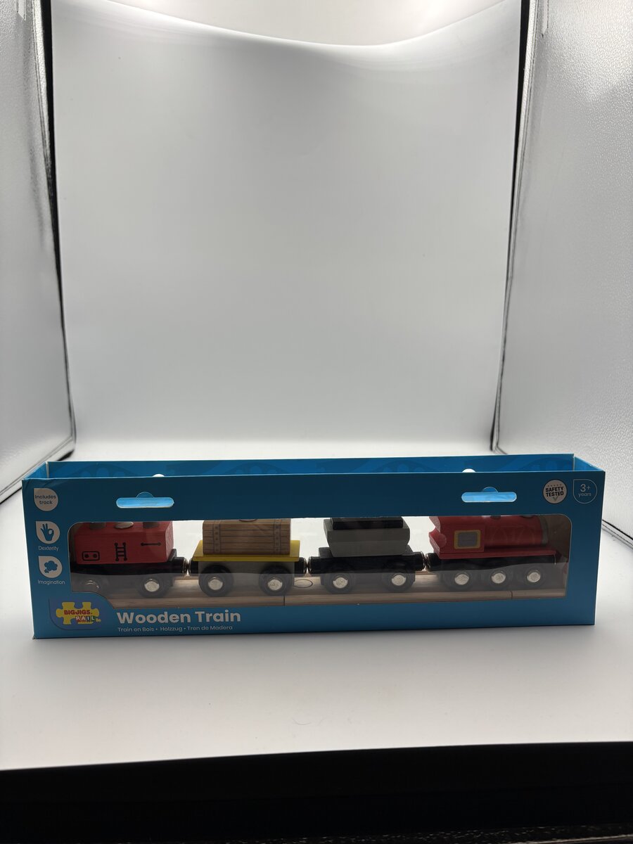 Big Jig Rails BJT182 Wooden Train/Wood Freight Train