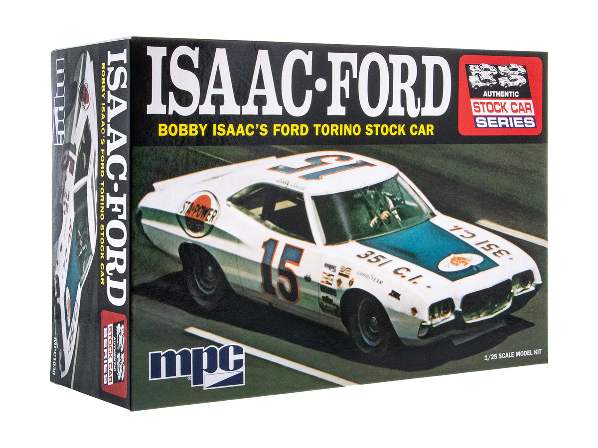 MPC 1038 1:25 Bobby Isaac 1972 Ford Torino Stock Car Plastic Model Kit