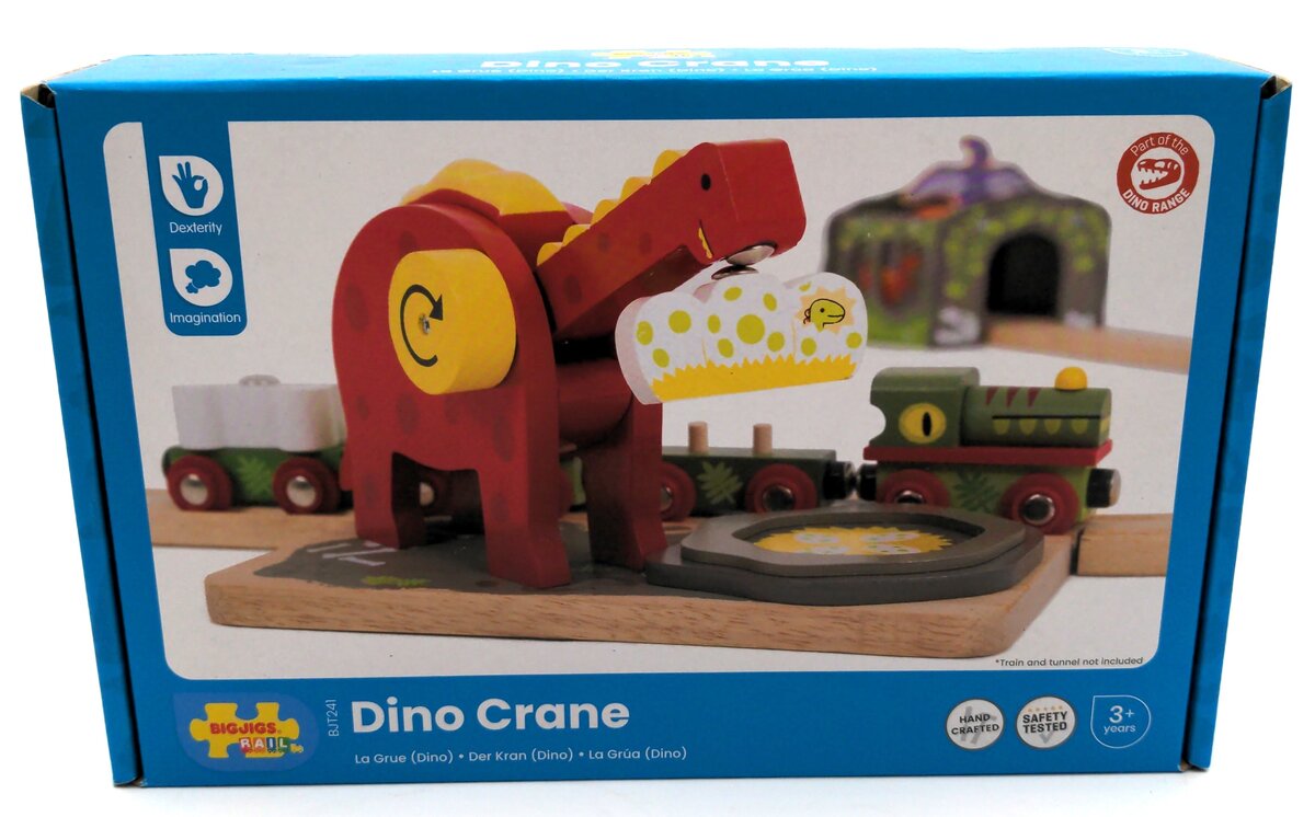 Big Jig Rails BJT241 Wooden Dino Crane