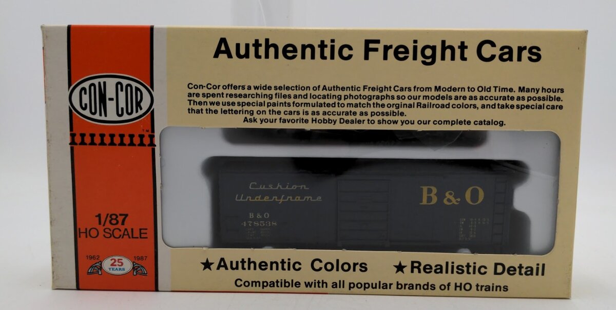 Con-Cor 0001-009422 HO PS-1 40' Boxcar Baltimore & Ohio Road # 478538 Kit