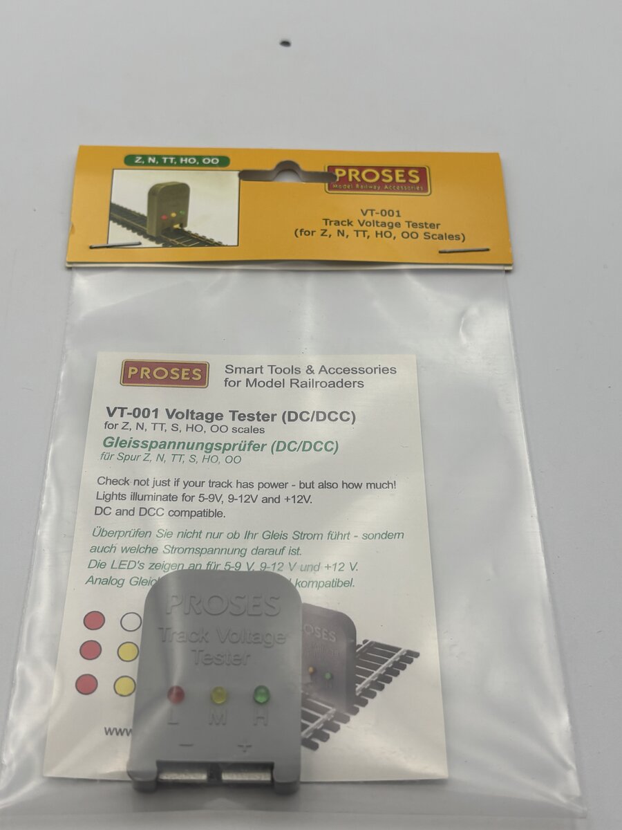 Proses Model Railway VT-001 Track Voltage Tester (For Z, N, TT, HO, OO Scales)