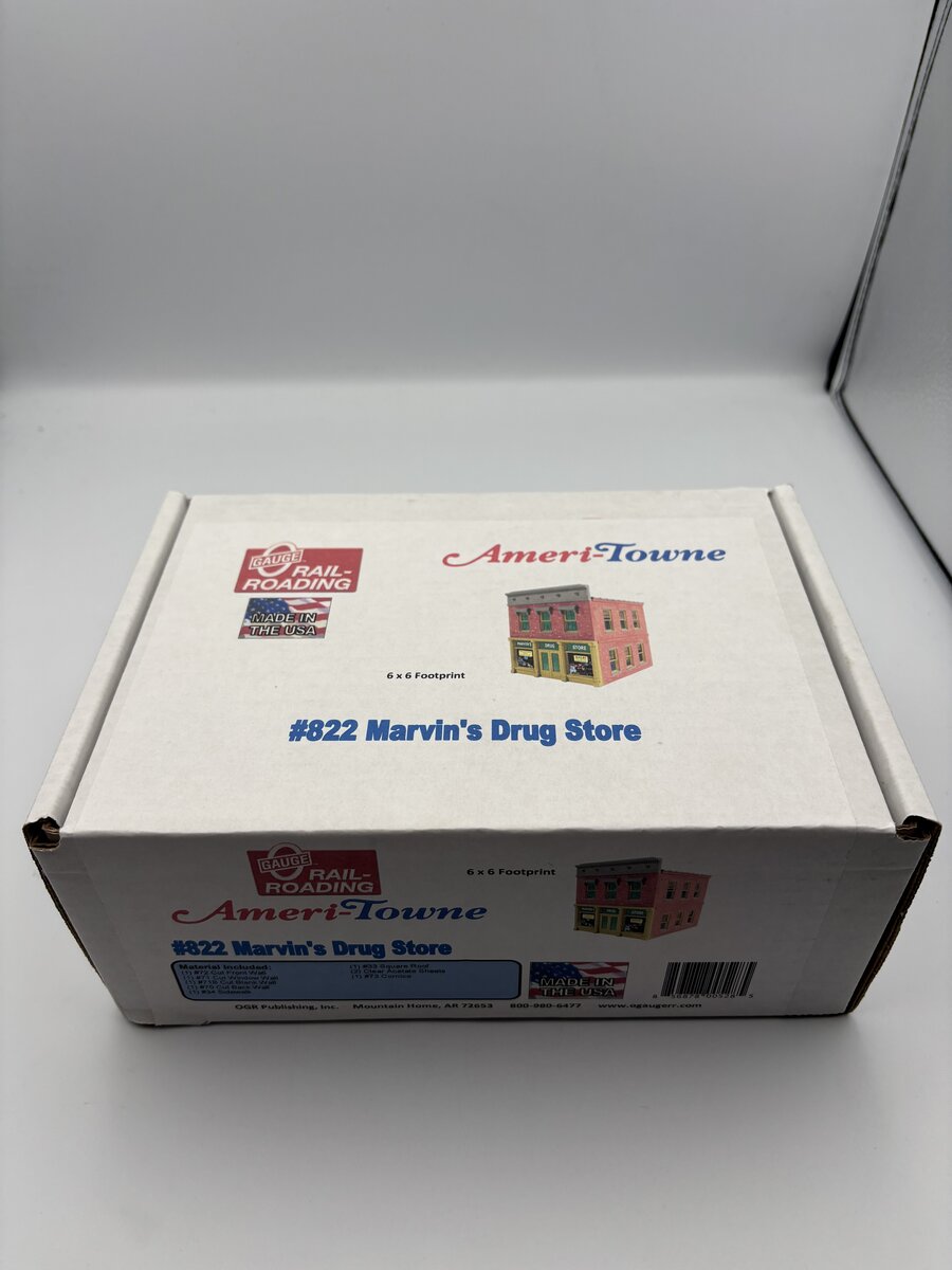 Ameri-Towne 822 O Gauge Marvin's Drug Store Build Kit