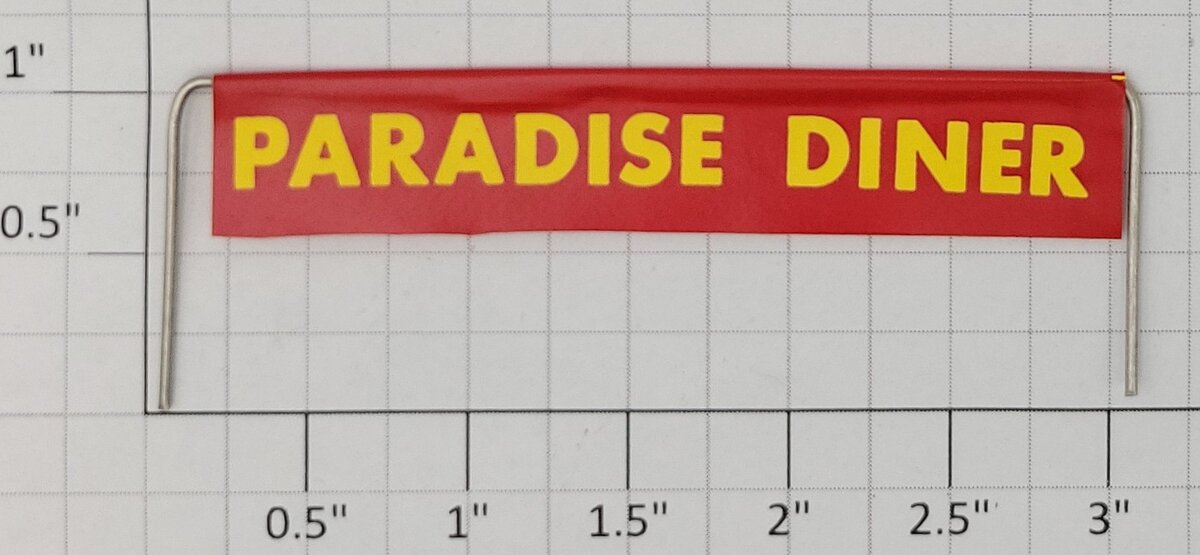 American Flyer 253-1 HO "Paradise Diner" Sign & Frame