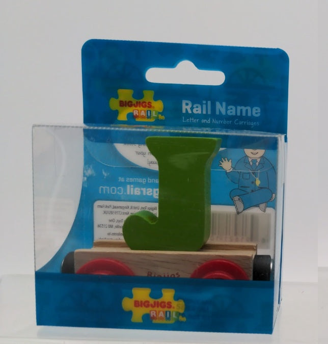 Big Jig Rails 1481 Rail Name "J" Crafstmanship Wooden Car 3 + Years