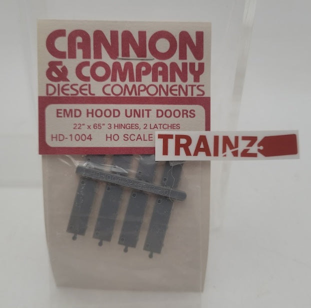 Cannon and Company HD-1004 HO Scale EMD Hood Unit Doors 3 Hinges / 2 Latches