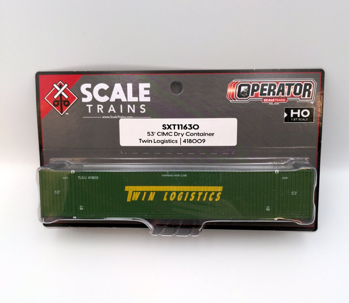 Scale Trains SXT11630 HO CIMC 53' Corrugated Dry Container TLGU #418009