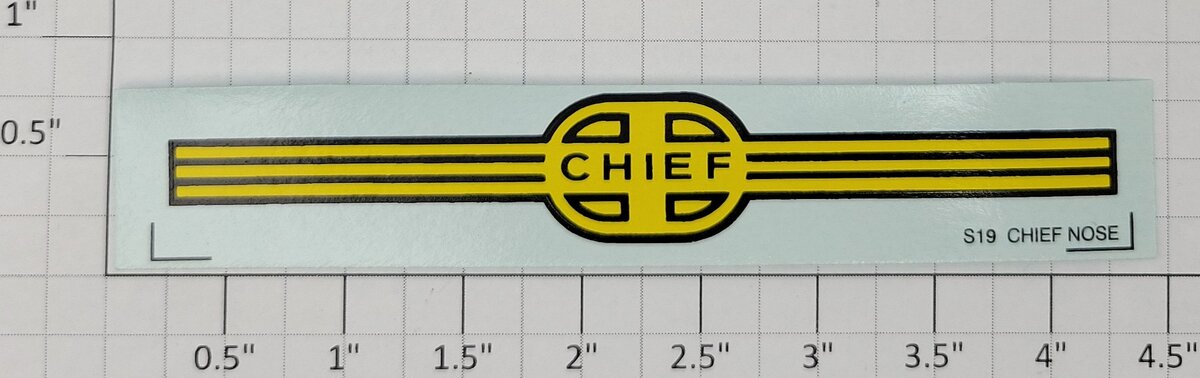 American Flyer WS-Chief "Chief" Nose Water Soluble Decal