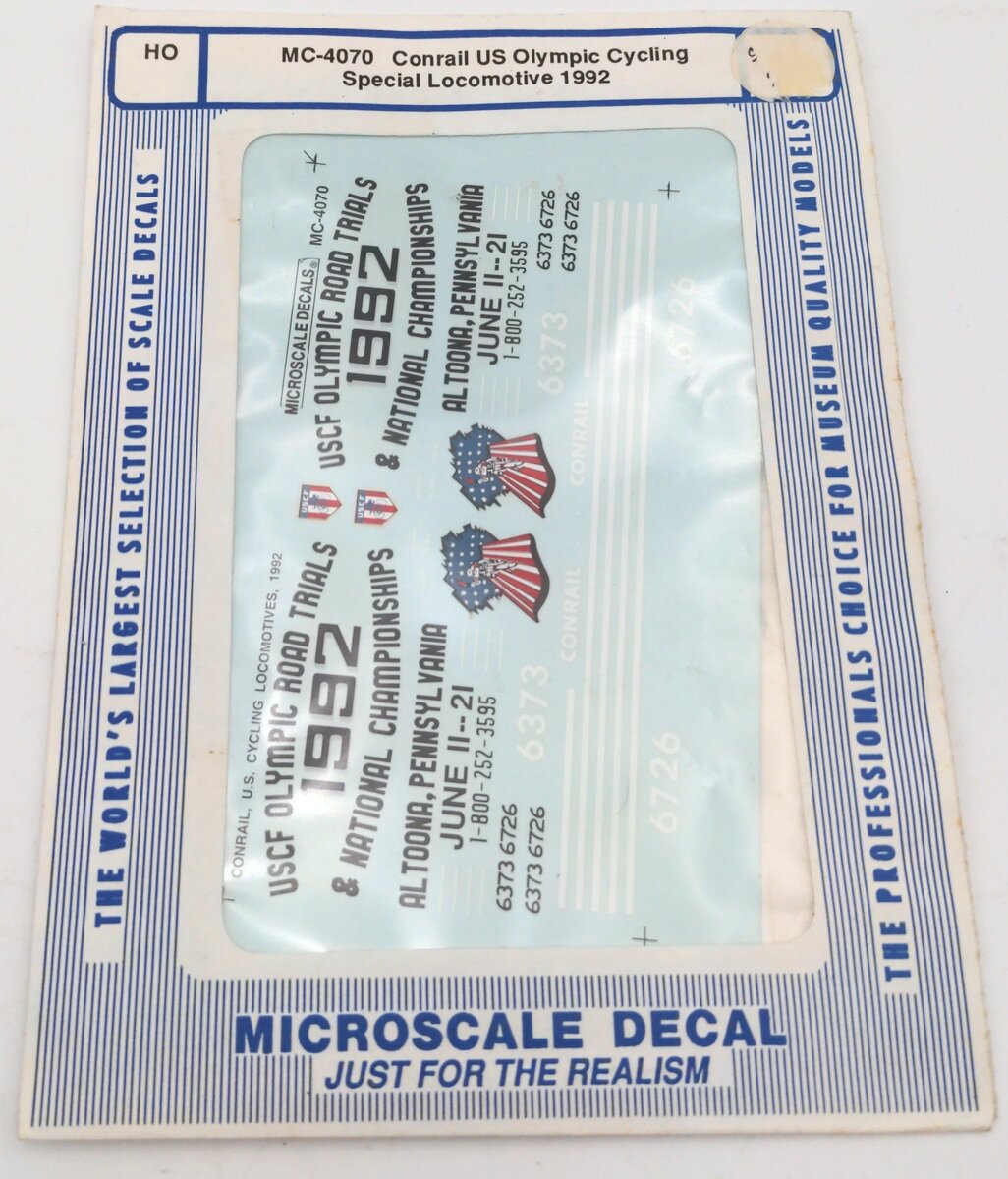Microscale MC-4070 Conrail US Olympic Cycling Special Locomotive 1992